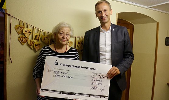 Helga Rathenau und WBG Chef Sven D&ouml;rmann (Foto: Angelo Glashagel)