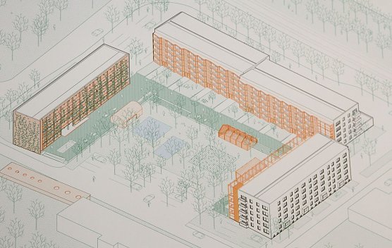 Siegerentwurf f&uuml;r den Ossietzky-Hof (Foto: SWG Nordhausen)