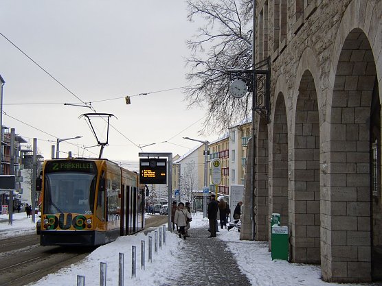 Winter in der Rautenstraße (Foto: Pressestelle Stadt Nordhausen) Winter in der Rautenstraße (Foto: Pressestelle Stadt Nordhausen)