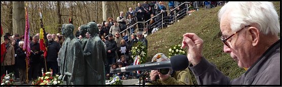 Albert van Hoeij im Jahr 2015 in der Gedenkst&auml;tte (Foto: nnz)