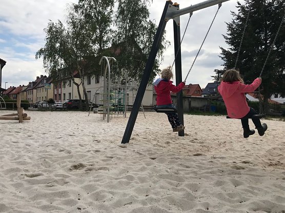 Neue Spielger&auml;te in Salza (Foto: Pressestelle Stadt Nordhausen)