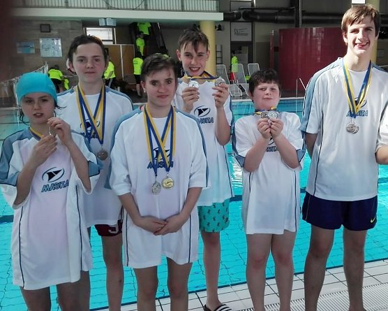 F&ouml;rderzentrum St.Martin Nordhausen war erfolgreich vertreten beim Th&uuml;ringer Schwimmwettkampf  in M&uuml;hlhausen (Foto: F&ouml;rderzentrum St. Martin)