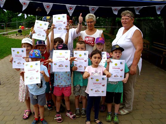 In der vergangenen Woche war es soweit - die Kinder der DRK Kitas im Landkreis Nordhausen trafen sich zum 4. mal, um ihr Wissen und K&ouml;nnen &uuml;ber die Erste Hilfe unter Beweis stellen zu k&ouml;nnen (Foto: DRK Kita Sonnenschein)