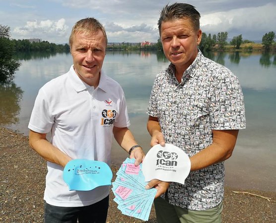 Renndirektor des ICAN Nordhausen, Dr. Ulrich Konschak, und Gesch&auml;ftsf&uuml;hrer des Badehauses, Jens Eisenschmidt (Foto: Marco Bachmann)