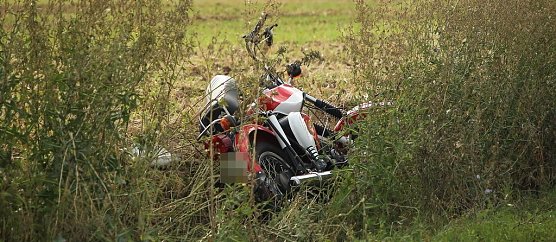Kradfahrer verungl&uuml;ckt (Foto: S. Dietzel)