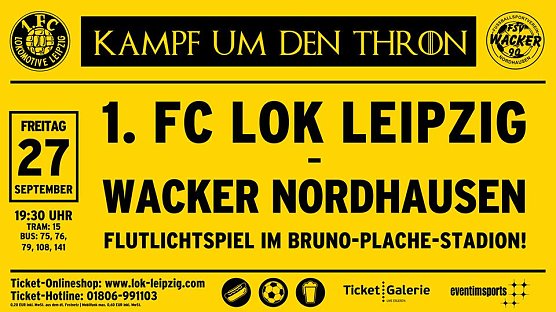 Plakat Lok Leipzig (Foto: 1.FC Lok Leipzig)