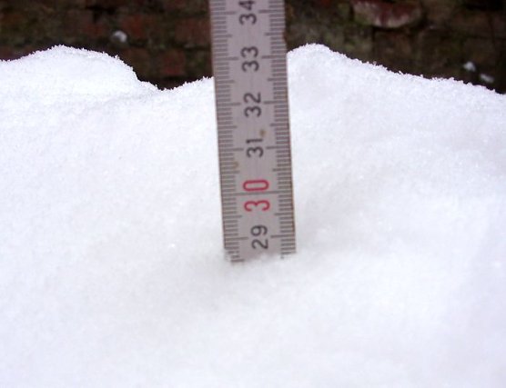 Schnee gemesen (Foto: privat)