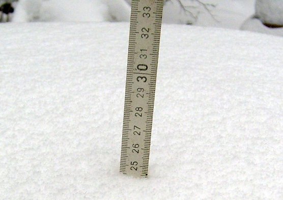 Schnee gemesen (Foto: privat)