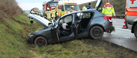 Mehrfach in Graben gefahren (Foto: S. Dietzel)