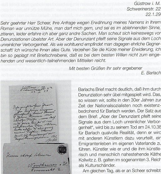 Barlach-Brief (Foto: H.Kneffel)