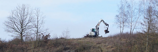 Bagger auf dem Mühlberg in Niedersachswerfen (Foto: Susanne Schedwill) Bagger auf dem Mühlberg in Niedersachswerfen (Foto: Susanne Schedwill)