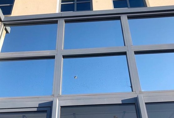 Einschussloch (Foto: O.Zintl)