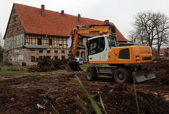 Am Spiegelschen Haus wird gerade eine Streuobstwiese eingerichtet (Foto: Pressestelle Landratsamt Nordhausen)