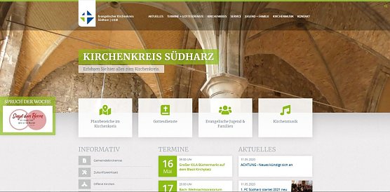 Neuer Webauftritt des Evangelischen Kirchenkreises (Foto: Evangelischer Kirchenkreis S&uuml;dharz)