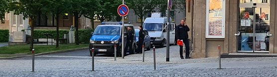 Die Polizei begleitete die Demo (Foto: nnz)