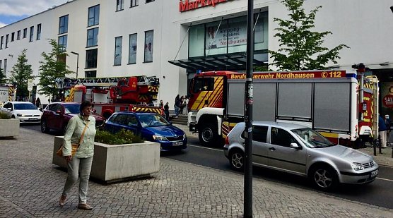 Einsatz an der Marktpassage (Foto: Eva Maria Wiegand)