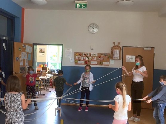 Schulsozialarbeiterin Katja Vopel in Aktion (Foto: GS Bertolt Brecht)