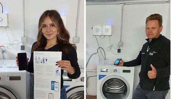 W&auml;schewaschen jetzt mit einer speziellen App (Foto: WBG S&uuml;dharz)