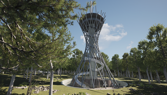 Der 55 Meter hohe Aussichtsturm wird sich auf dem Gel&auml;nde der ehemaligen Kaserne befinden (Foto: Pressestelle Landratsamt Nordhausen)