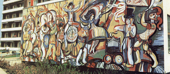 Was wird aus dem alten Wandbild in Nordhausen Nord? (Foto: Heidelore Kneffel)