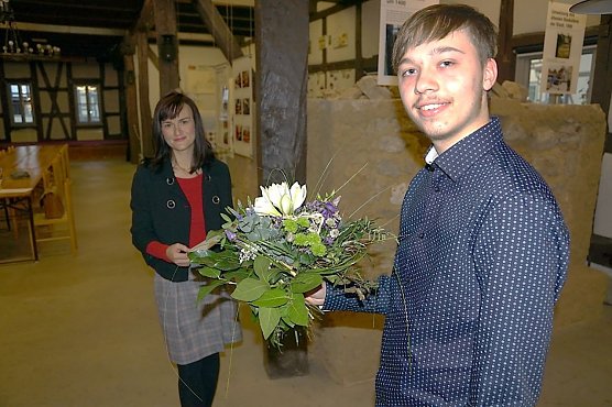 Der 2020er- Abiturient und geschichtsinteressierte Hannes Angelstein hat mit seinem Aufsatz die Jury &uuml;berzeugen k&ouml;nnen.  (Foto: Nordh&auml;user Geschichts- und Altertumsverein)