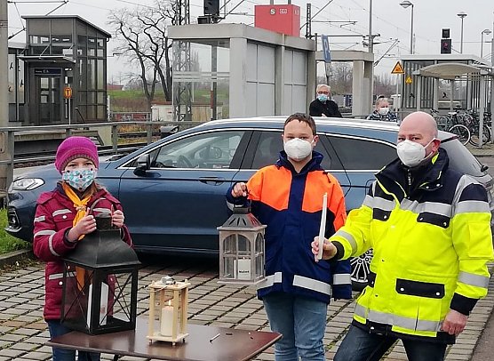 Am Sonntag wurde das Friedenslicht aus Schkeuditz abgeholt (Foto: Pressestelle Landratsamt Nordhausen)