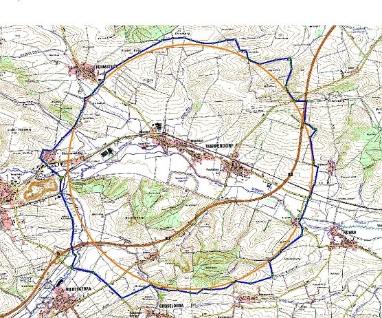 Sperrbezirk rund um Wipperdorf (Foto: Pressestelle Landratsamt Nordhausen)