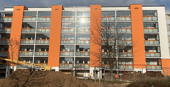 An der Stolberger Stra&szlig;e 107 bis 113 wird weiter gearbeitet (Foto: WBG S&uuml;dharz)