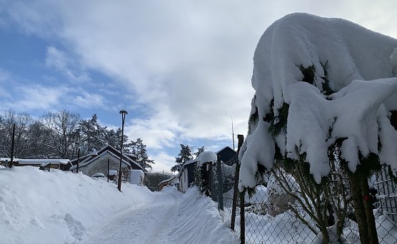 Schneelandschaft am Park Hohenrode (Foto: oas)