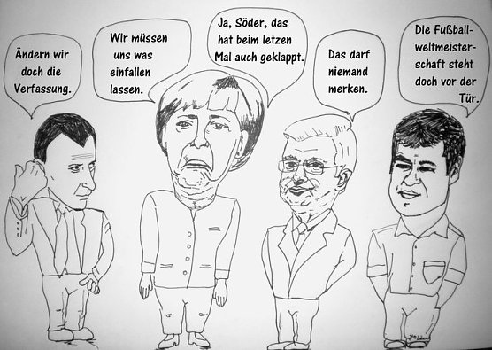 Karikatur (Foto: H. Buntfu&szlig;)