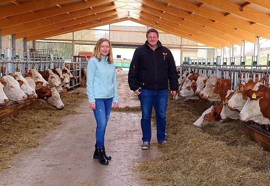 Jeanette Gedecke besucht Landwirte (Foto: R.Fullmann)