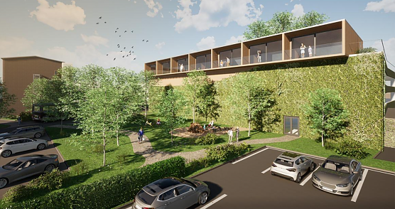 Ein Feriendorf auf dem Parkhaus (Foto: A.Heck)