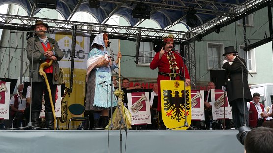 Auf ihr eigenes Fest mussten der Roland und seine Konfiefchen auch in diesem Jahr verzichten. Daf&uuml;r werden sie am Sonntag nun die "Parknick"-Reihe der Stadt beschlie&szlig;en (Foto: Stadtverwaltung Nordhausen)