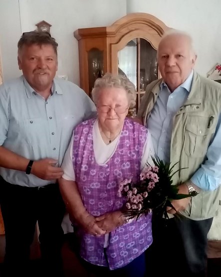 Gl&uuml;ckw&uuml;nsche f&uuml;r Wilma Huschke (Foto: HMV Hainrode)