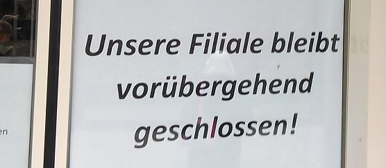 Geschlossene Filiale in der Weberstra&szlig;e (Foto: Kurt Frank)