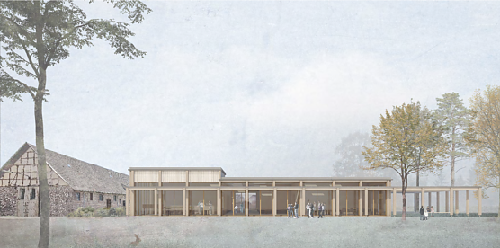 So k&ouml;nnte die neue Ilfelder Schule in Holzbauweise aussehen (Foto: DGJ Architektur)