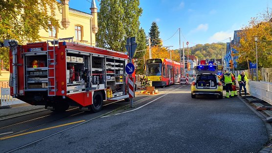 Rettungs&uuml;bung in Nordhausen (Foto: &copy;Verkehrsbetriebe Nordhausen)
