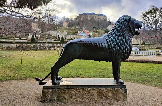 Blicke in den Schlossgarten und die Stadt Blankenburg (Foto: P.Blei)