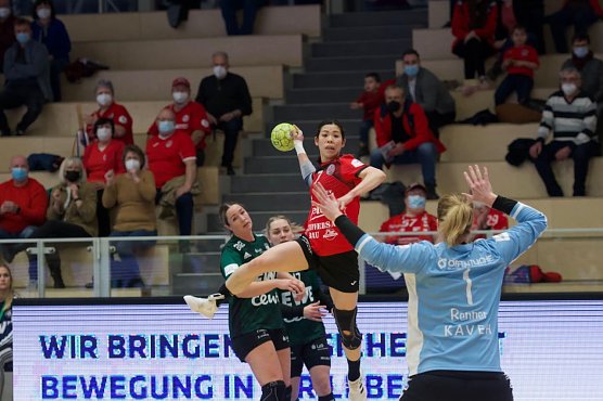 Yuki Tanabe spielt seit dieser Saison f&uuml;r den Th&uuml;ringer HC. (Foto: Franziska J. Braun/THC)