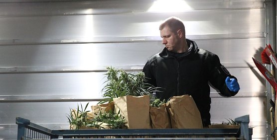 Bei einem Gro&szlig;einsatz in Sondershausen konnte die Polizei eine Cannabis-Plantage ausheben (Foto: S. Dietzel)
