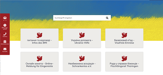 F&uuml;r Fl&uuml;chtlinge aus der Ukraine hat das Landratsamt wichtige Informationen zweisprachig zusammengetragen (Foto: Landratsamt Nordhausen)