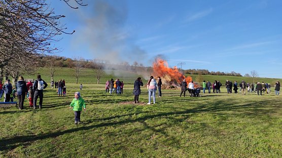 Osterfeuer in Kleinbodungen (Foto: Daniela Steinecke)