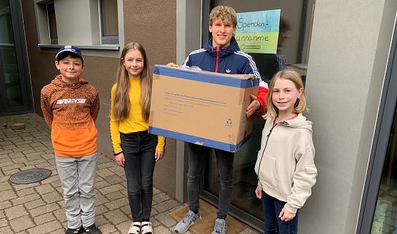 Spendensammlung f&uuml;r die Ukraine (Foto: Evangelische Grundschule Nordhausen)
