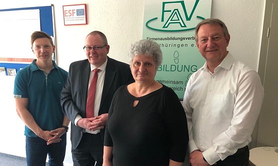  v.l.: Marcel Matzschke, Thorsten Schwarz, Doris Schumann, Mario Melle (Foto: FAV)