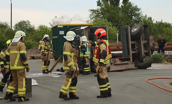 Schwerer Arbeitsunfall gestern Abend in Nordhausen (Foto: Silvio Dietzel)