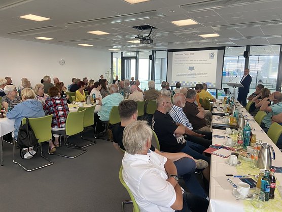 Die erste Vertreterversammlung der WBG ohne Corona-Einschr&auml;nkungen (Foto: WBG S&uuml;dharz)