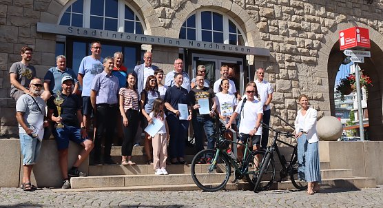 Die flei&szlig;igsten Stadtradler Nordhausens (Foto: Stadtverwaltung Nordhausen)