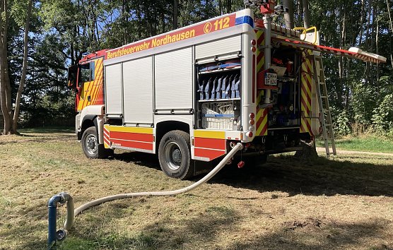 Zisterne im Park Hphenrode wird gef&uuml;llt (Foto: Stadtverwaltung Nordhausen)
