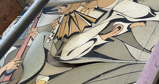 Wandbild in der Sangerh&auml;user Stra&szlig;e (Foto: Stadtverwaltung)