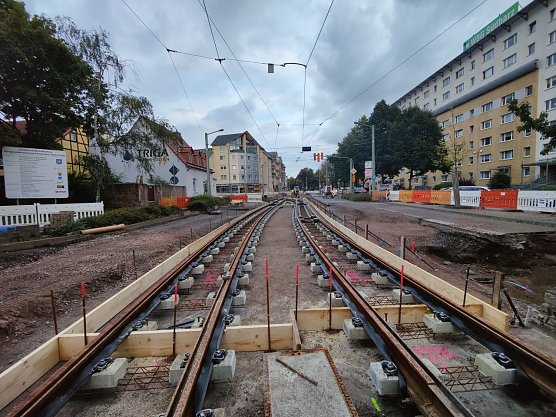 Baustelle in der T&ouml;pferstra&szlig;e (Foto: Peter Blei)